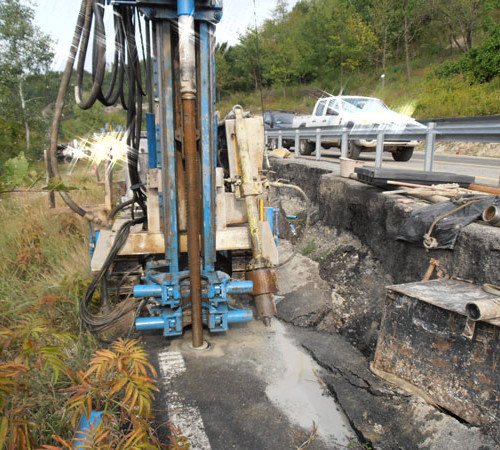 Indagine e progettazione geotecnica per ripristino tratto franato